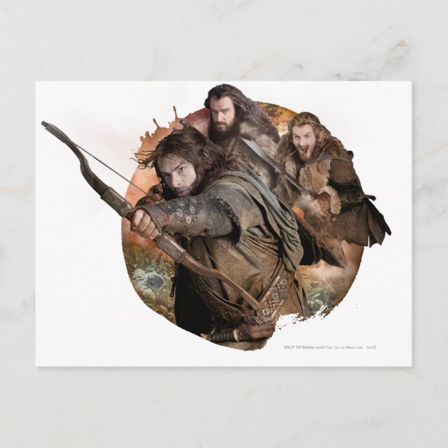 Postal Kili, THORIN OAKENSHIELD™, and Fili (Anverso)