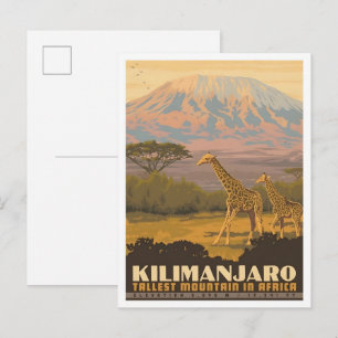 Postal Kilimanjaro Tanzania Viajes Antiguos