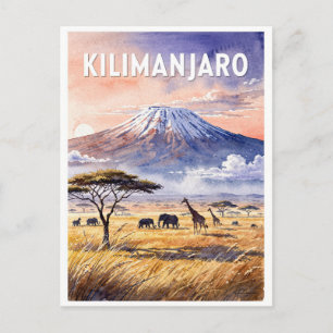 Postal Kilimanjaro Tanzania Vintage