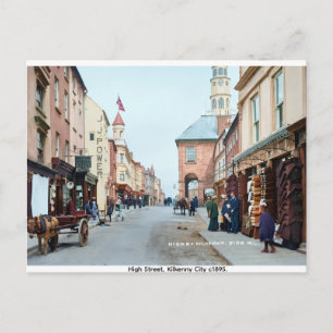 Postal Kilkenny city High St. vintage Irlanda