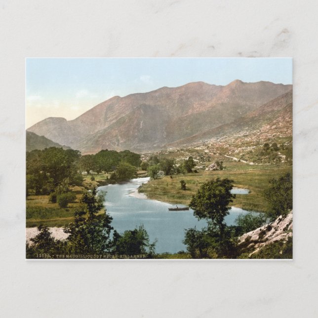 Postal Killarney Ireland, Montañas MacGillycuddy Reeks (Anverso)
