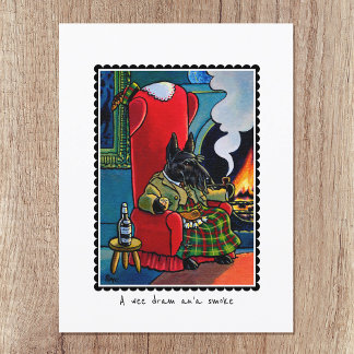 Postal Kilt con Personalizado de Perro Terrier de Escocia