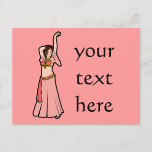 Postal Kim Pink Belly Dancer
