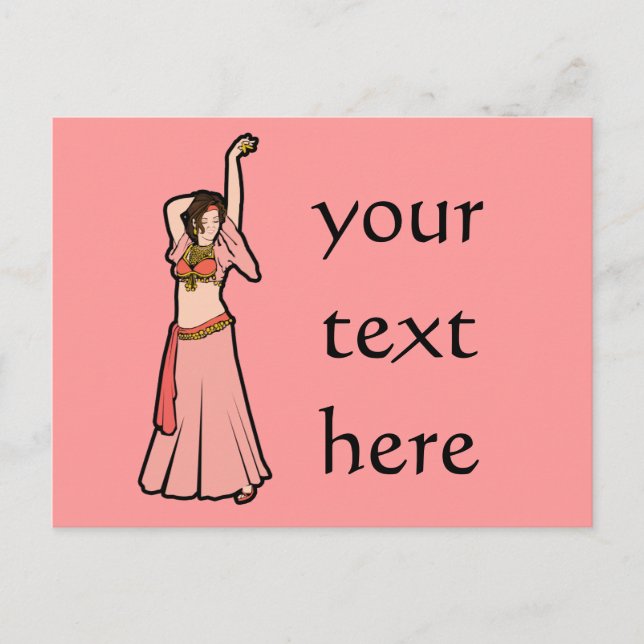 Postal Kim Pink Belly Dancer (Anverso)