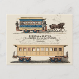 Postal Kimball y Gorton Philadelphia R.R. Fabricante de c