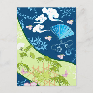 Postal Kimono azul