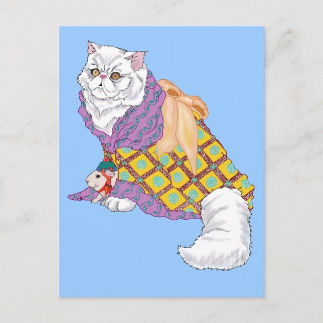 Postal Kimono Kitty y el emperador Chu-ii (Anverso)