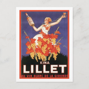 Postal Kina Lillet Vintage Ad