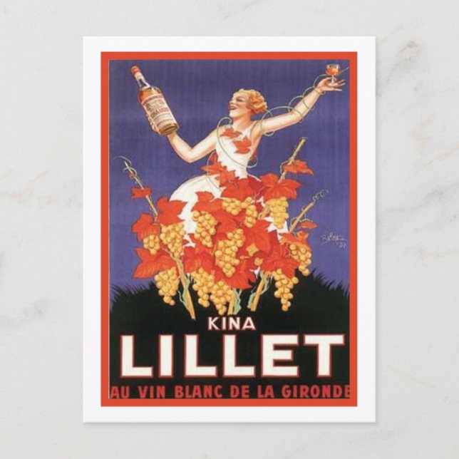 Postal Kina Lillet Vintage Ad (Anverso)