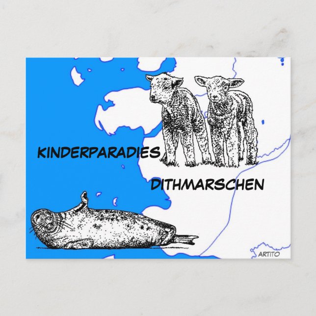 Postal Kinderparadies Dithmarschen (Anverso)