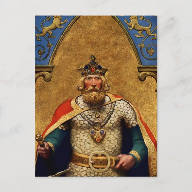 Postal “King Arthur” de NC Wyeth (Anverso)