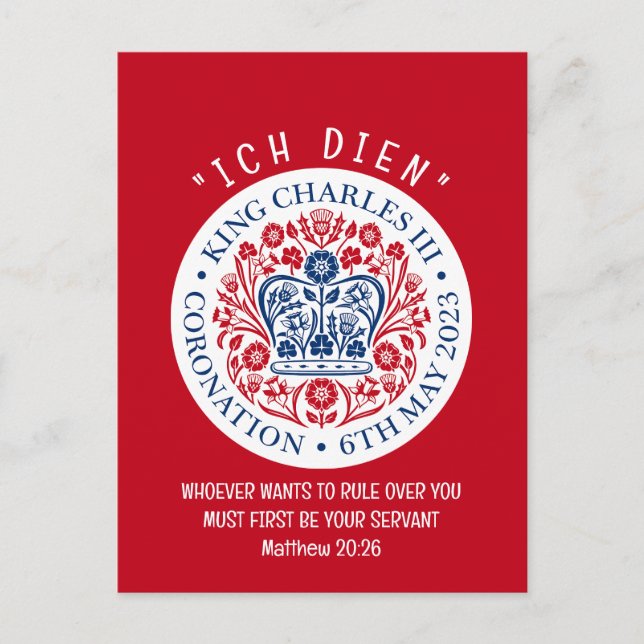 Postal KING CHARLES III Coronación (Anverso)