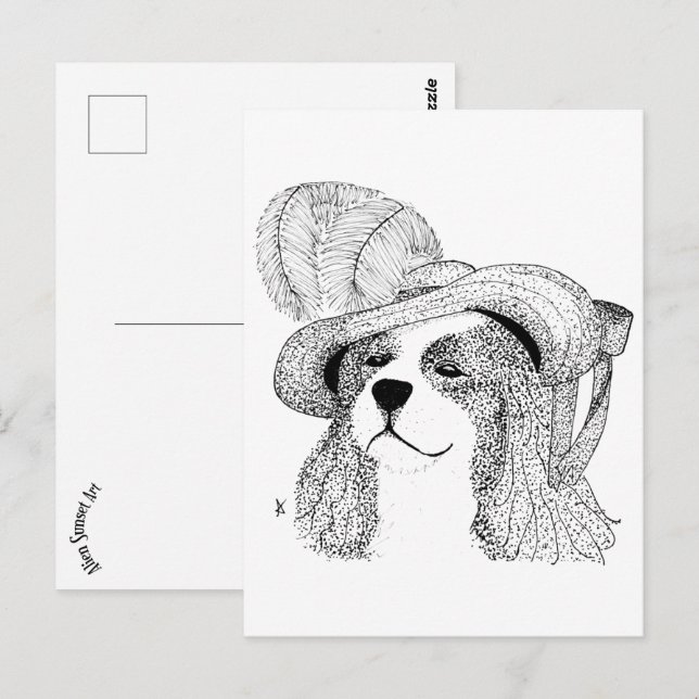 Postal King Charles y Fancy Gorra (Anverso / Reverso)