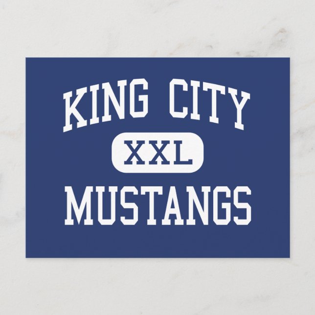 Postal King City - Mustangs - High - King City California (Anverso)