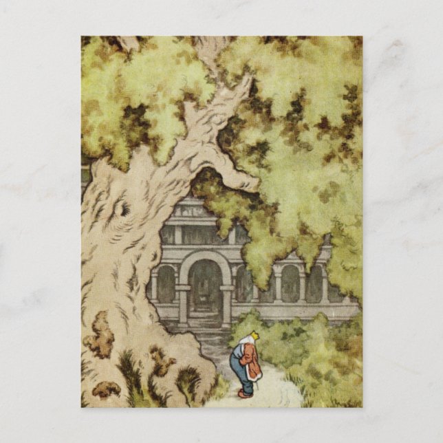 Postal King mira hacia el árbol gigante (Anverso)