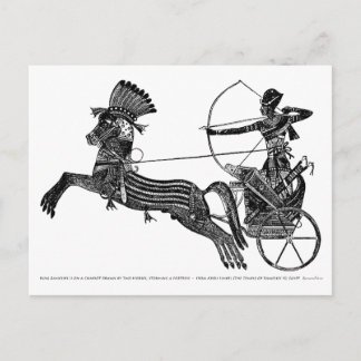 Postal ¡King Ramesses II Vintage Egyptian Art Card!