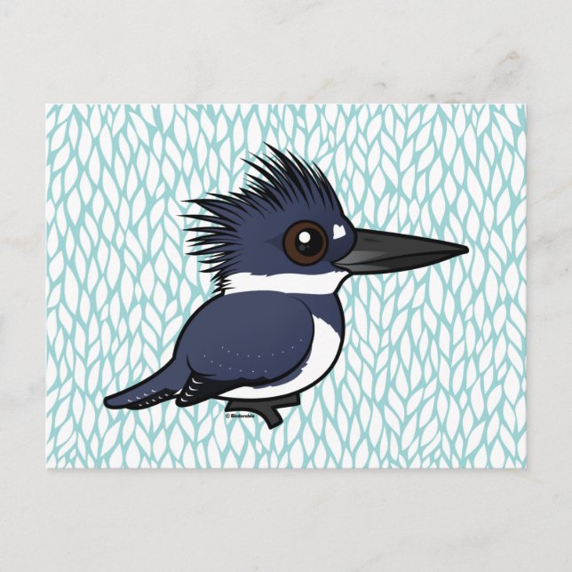 Postal Kingfisher bielorable Belted (macho) (Anverso)
