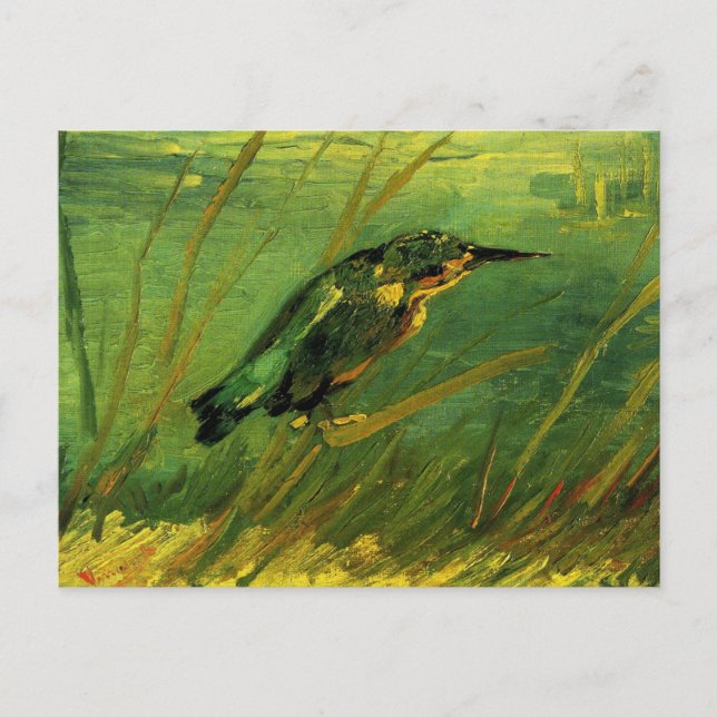 Postal Kingfisher por Vincent van Gogh (Anverso)
