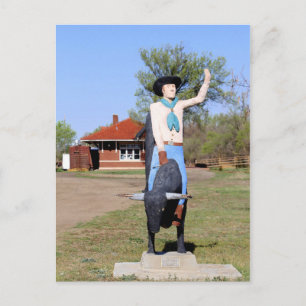 Postal Kingman, Kansas, Estatua de Bullrider
