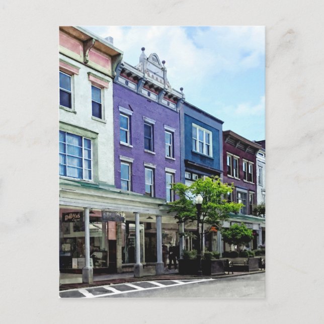 Postal Kingston NY - Vista de Wall Street (Anverso)