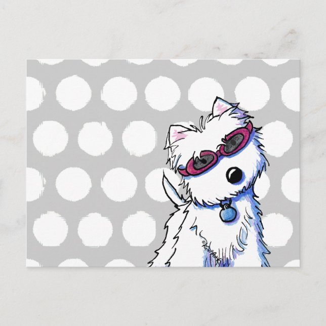 Postal KiniArt Westie Sun Doggles (Anverso)