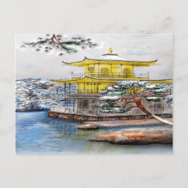 Postal Kinkaku-ji El Pabellón Dorado
