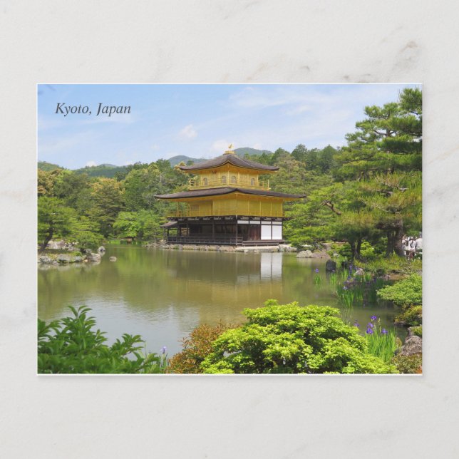 Postal Kinkaku-ji el Templo del Pabellón Dorado Kioto (Anverso)