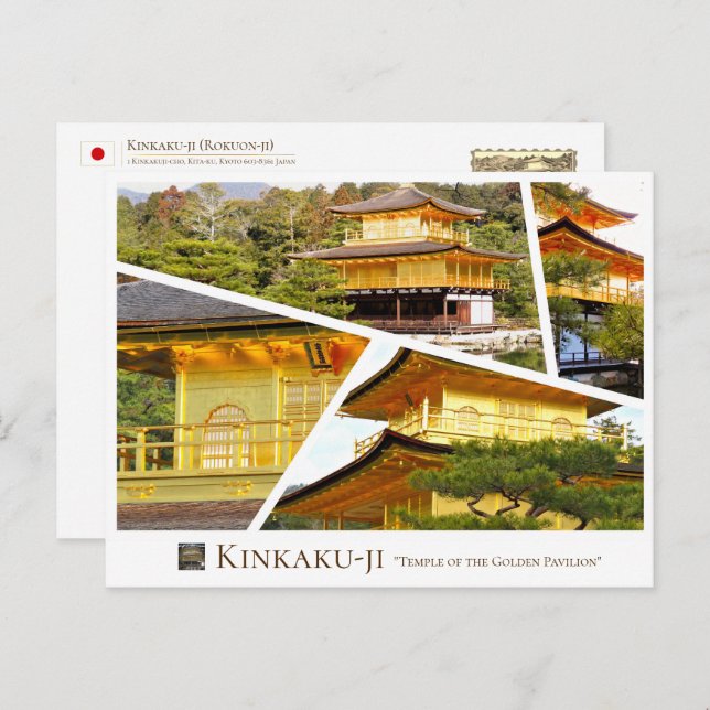Postal Kinkaku-ji (Rokuon-ji) (Anverso / Reverso)