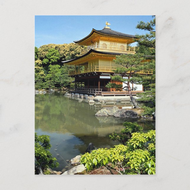 Postal Kinkakuji, el pabellón de oro, Kioto, Japón (Anverso)