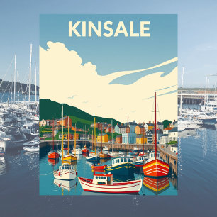 Postal Kinsale Cork Irlanda Viaje Vintage
