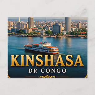 Postal Kinshasa Río Congo y dinámico horizonte