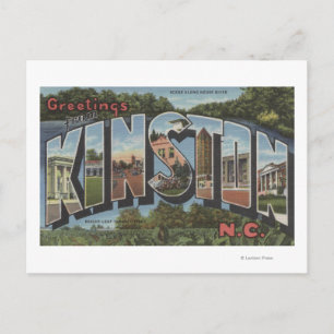 Postal Kinston, Carolina del Norte - Escenas de letras gr