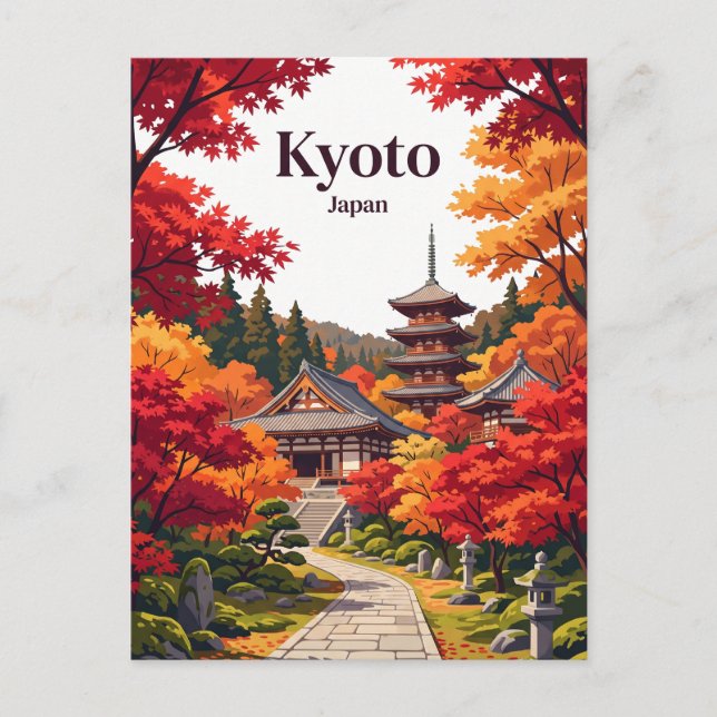 Postal Kioto, Japón (Anverso)