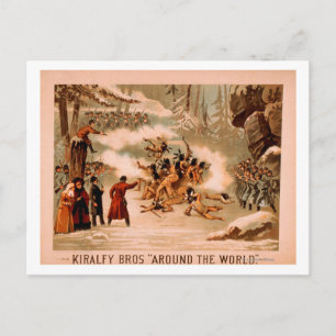 Postal Kiralfy "Alrededor del mundo" Masacre india