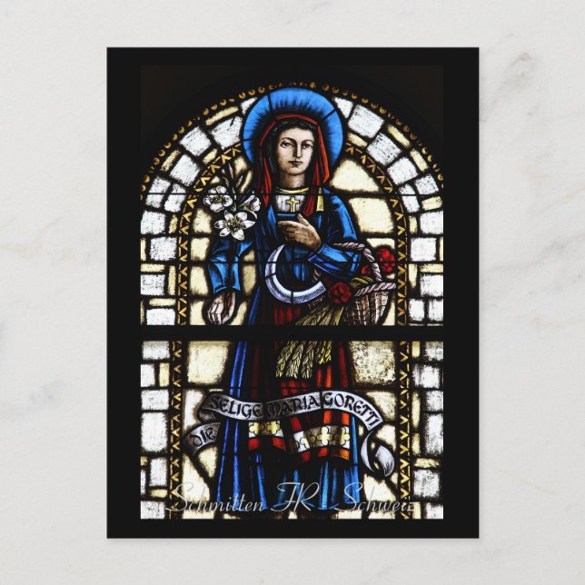 Postal Kirchenfenster Postkarte (Anverso)