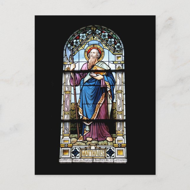Postal Kirchenfenster Postkarte (Anverso)