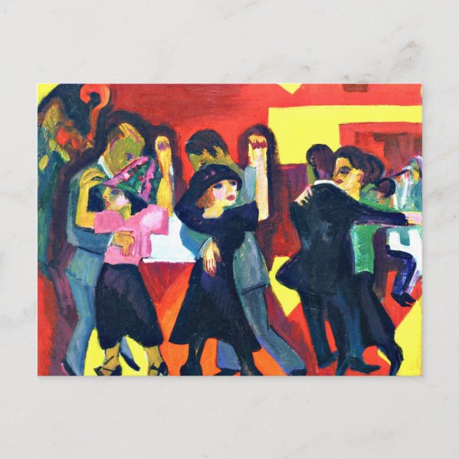 Postal Kirchner - Té de Tango; pintura Ernst Kirchner (Anverso)