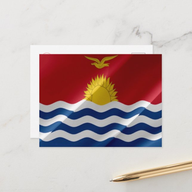 Postal Kiribati - Bandera onduladora - (Anverso/Reverso In Situ)