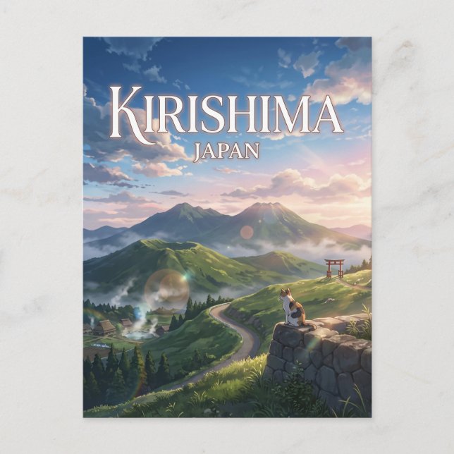 Postal Kirishima Japón (Anverso)