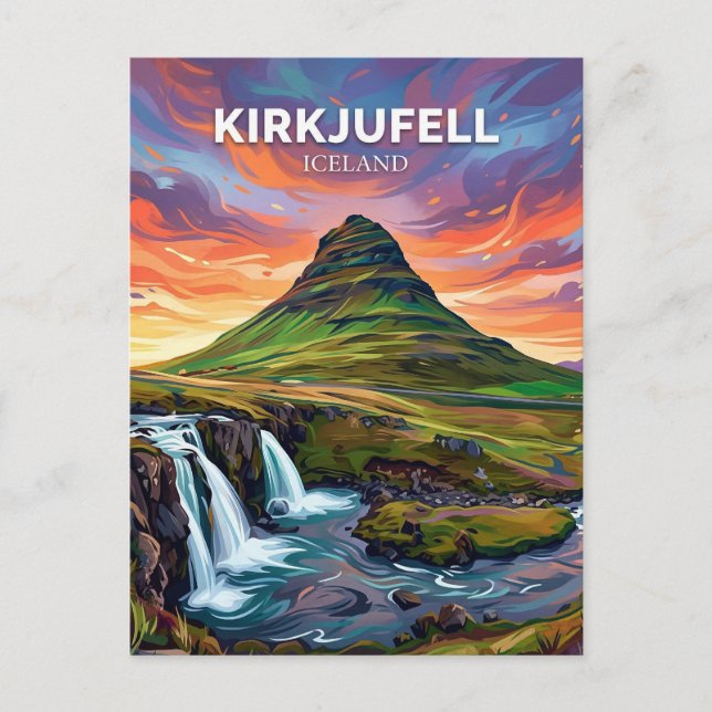 Postal Kirkjufell Islandia (Anverso)