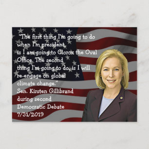 Postal Kirsten Gillibrand cita del debate demócrata