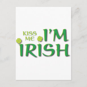 Postal Kiss Me Im Irish