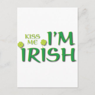 Postal Kiss Me Im Irish