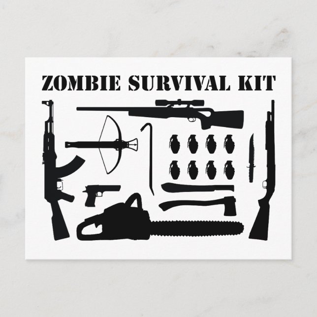 Postal Kit de supervivencia para zombis (Anverso)