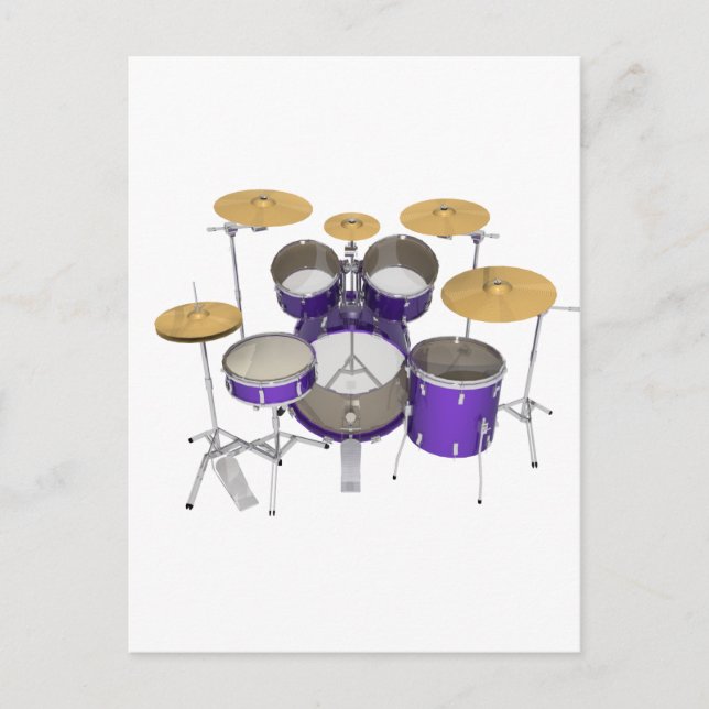 Postal Kit de tambor morado: (Anverso)