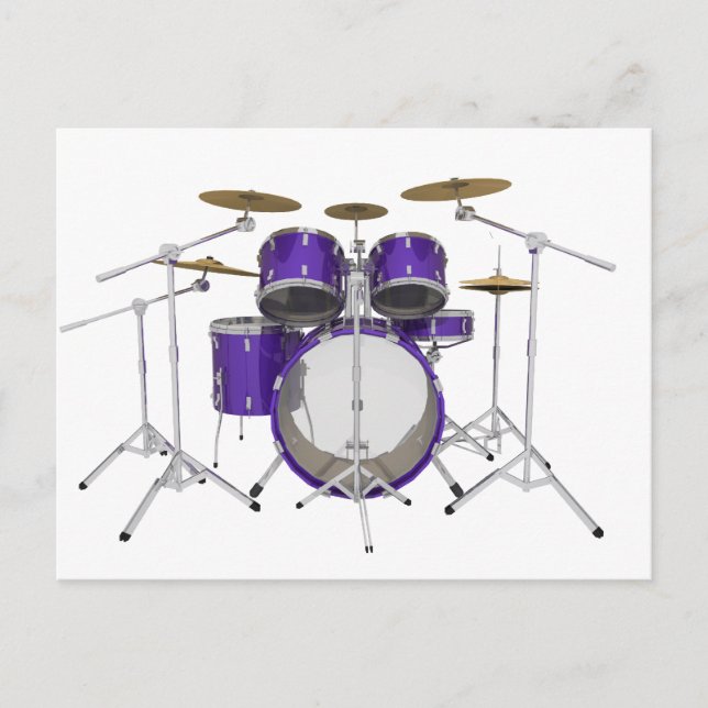 Postal Kit de tambor morado: (Anverso)