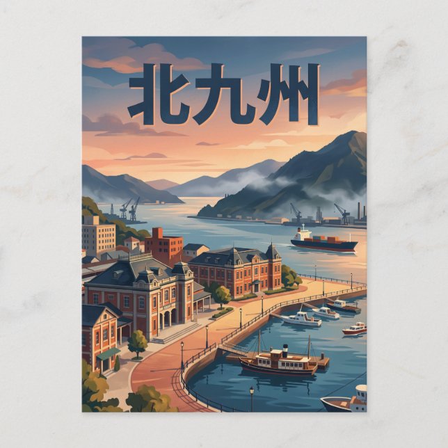 Postal Kitakyushu Japón (Anverso)