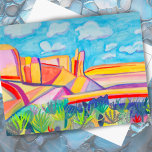 Postal Kitchen Mesa Wacky Watercolor Art<br><div class="desc">¿Has estado en Kitchen Mesa en Nuevo México? ¡Es hermoso! Espero que te guste mi extravagante y colorida versión de acuarela.</div>