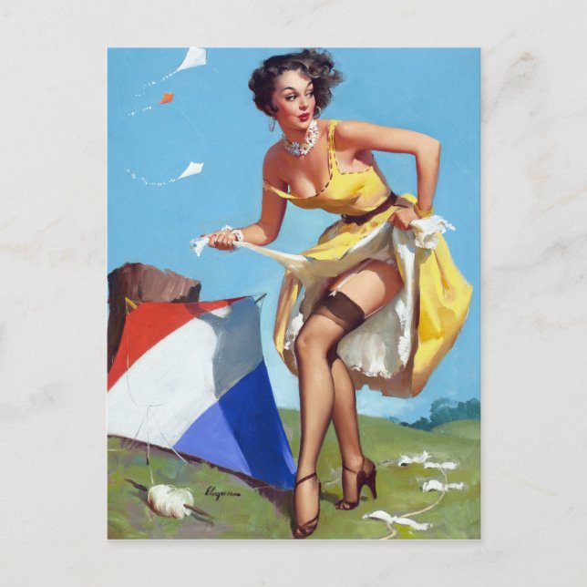 Postal Kite Pin Up (Anverso)
