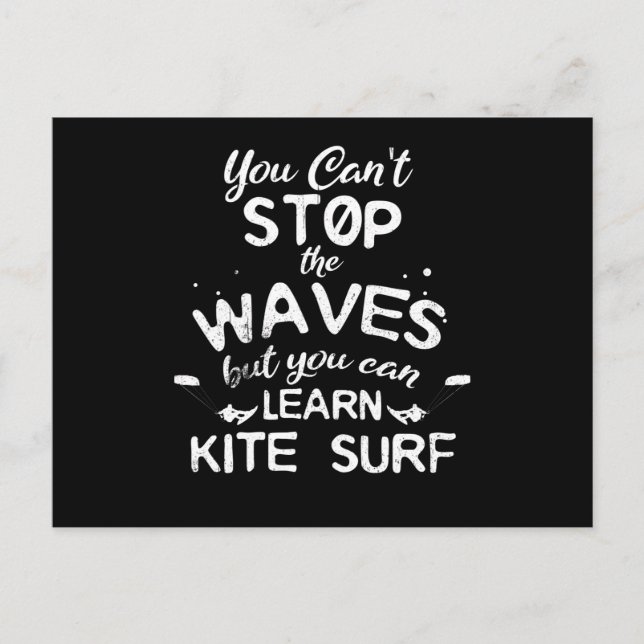 Postal Kite Surf Kitesurfing Stop Waves Surf Windsurfing (Anverso)